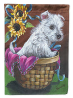 Buy this Westie Zoe and Sunflowers Flag Canvas House Size PPP3236CHF