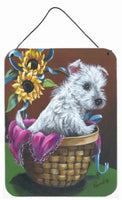 Buy this Westie Zoe and Sunflowers Wall or Door Hanging Prints PPP3236DS1216