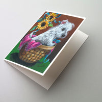 Buy this Westie Zoe and Sunflowers Greeting Cards and Envelopes Pack of 8