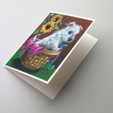 Buy this Westie Zoe and Sunflowers Greeting Cards and Envelopes Pack of 8