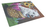 Buy this Westie Zoe and Sunflowers Glass Cutting Board Large PPP3236LCB