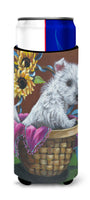 Buy this Westie Zoe and Sunflowers Ultra Hugger for slim cans PPP3236MUK