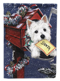 Buy this Westie Zoe's Christmas List Flag Canvas House Size PPP3237CHF
