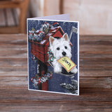 Westie Zoe's Christmas List Greeting Cards and Envelopes Pack of 8