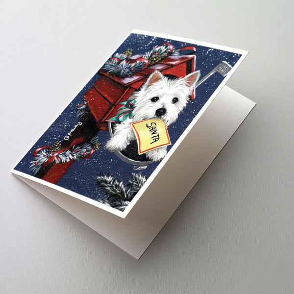 Buy this Westie Zoe's Christmas List Greeting Cards and Envelopes Pack of 8