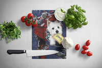 Westie Zoe's Christmas List Glass Cutting Board Large PPP3237LCB