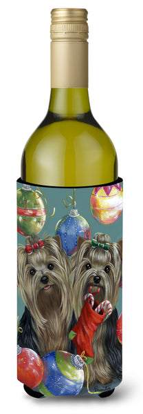 Buy this Yorkie Christmas All that Glitters Wine Bottle Hugger PPP3239LITERK