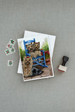 Yorkie Patio Sweethearts Greeting Cards and Envelopes Pack of 8