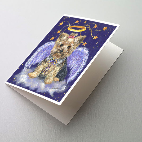 Buy this Yorkie Christmas Angel Greeting Cards and Envelopes Pack of 8