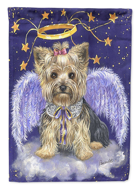 Buy this Yorkie Christmas Angel Flag Garden Size PPP3243GF