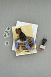 Yorkie Bath Time Greeting Cards and Envelopes Pack of 8