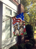 Yorkie USA Flag Canvas House Size PPP3245CHF