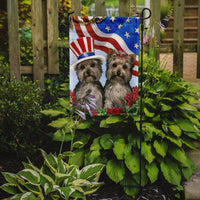 Yorkie USA Flag Garden Size PPP3245GF