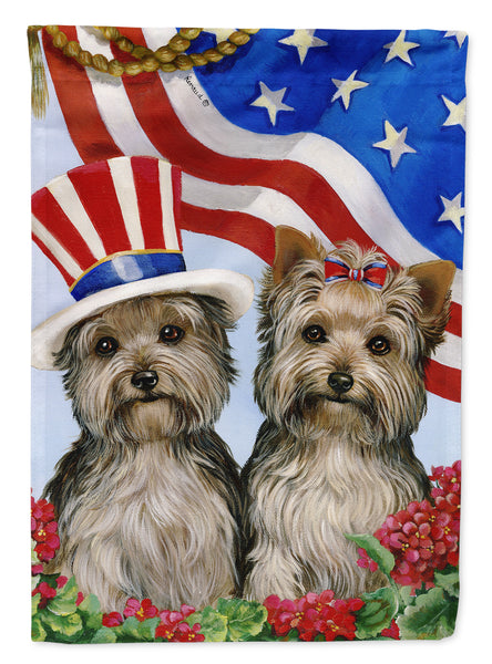 Buy this Yorkie USA Flag Garden Size PPP3245GF