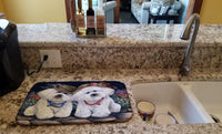 Bichon Frise Sisters Dish Drying Mat PPP3247DDM - Precious Pet Paintings