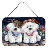 Buy this Bichon Frise Sisters Wall or Door Hanging Prints PPP3247DS812