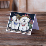 Bichon Frise Sisters Greeting Cards and Envelopes Pack of 8