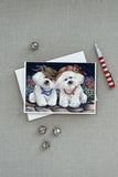 Bichon Frise Sisters Greeting Cards and Envelopes Pack of 8