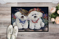 Bichon Frise Sisters Indoor or Outdoor Mat 24x36 PPP3247JMAT - Precious Pet Paintings