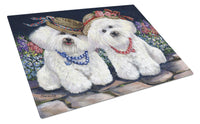 Buy this Bichon Frise Sisters Glass Cutting Board Large PPP3247LCB