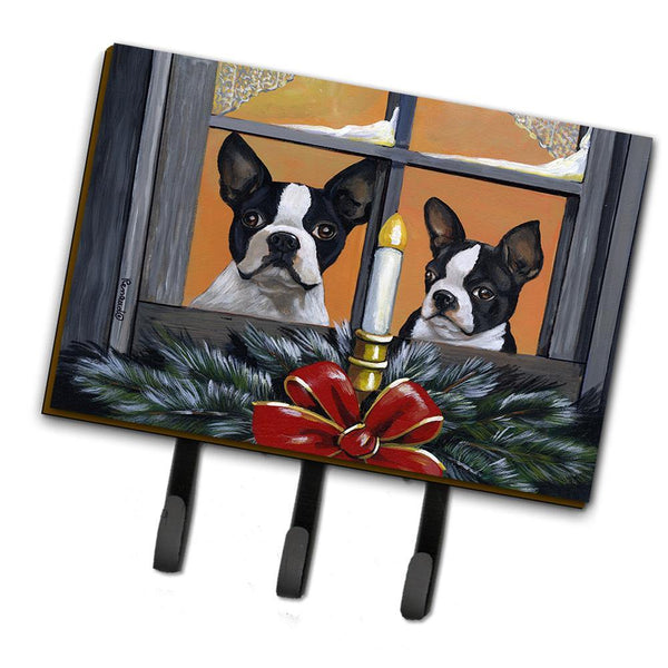 Buy this Boston Terrier Looking for Santa Christmas Leash or Key Holder PPP3248TH68