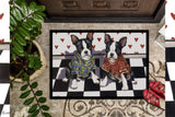 Boston Terrier Puppy Love Indoor or Outdoor Mat 24x36 PPP3249JMAT - Precious Pet Paintings