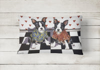 Boston Terrier Puppy Love Canvas Fabric Decorative Pillow PPP3249PW1216 - Precious Pet Paintings