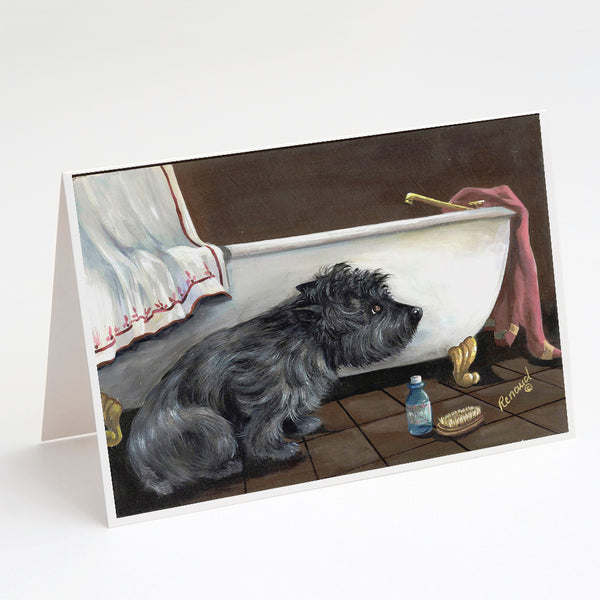 Buy this Cairn Terrier Bath Time Greeting Cards and Envelopes Pack of 8