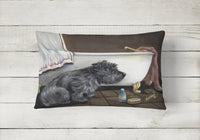 Cairn Terrier Bath Time Canvas Fabric Decorative Pillow PPP3250PW1216 - Precious Pet Paintings