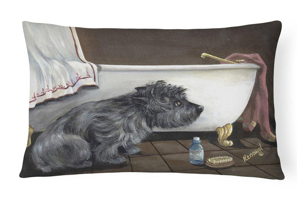 Buy this Cairn Terrier Bath Time Canvas Fabric Decorative Pillow PPP3250PW1216