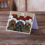 Cairn Terrier Christmas Ceaser and Co Greeting Cards and Envelopes Pack of 8