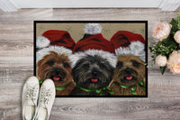 Cairn Terrier Christmas Ceaser and Co Indoor or Outdoor Mat 24x36 PPP3251JMAT - Precious Pet Paintings