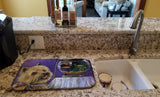 Cairn Terrier Gone Fishing Dish Drying Mat PPP3252DDM - Precious Pet Paintings