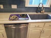 Cairn Terrier Gone Fishing Dish Drying Mat PPP3252DDM - Precious Pet Paintings