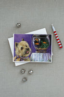 Cairn Terrier Gone Fishing Greeting Cards and Envelopes Pack of 8