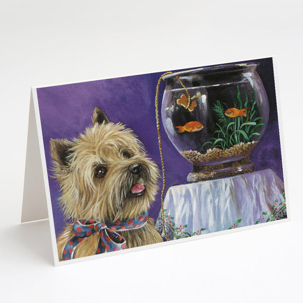 Buy this Cairn Terrier Gone Fishing Greeting Cards and Envelopes Pack of 8