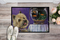Cairn Terrier Gone Fishing Indoor or Outdoor Mat 18x27 PPP3252MAT - Precious Pet Paintings