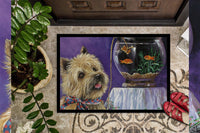 Cairn Terrier Gone Fishing Indoor or Outdoor Mat 18x27 PPP3252MAT - Precious Pet Paintings
