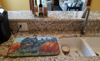 Cairn Terrier Mom's Pumpkins Dish Drying Mat PPP3253DDM - Precious Pet Paintings