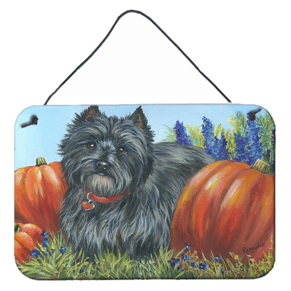 Buy this Cairn Terrier Mom's Pumpkins Wall or Door Hanging Prints PPP3253DS812