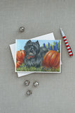 Cairn Terrier Mom's Pumpkins Greeting Cards and Envelopes Pack of 8