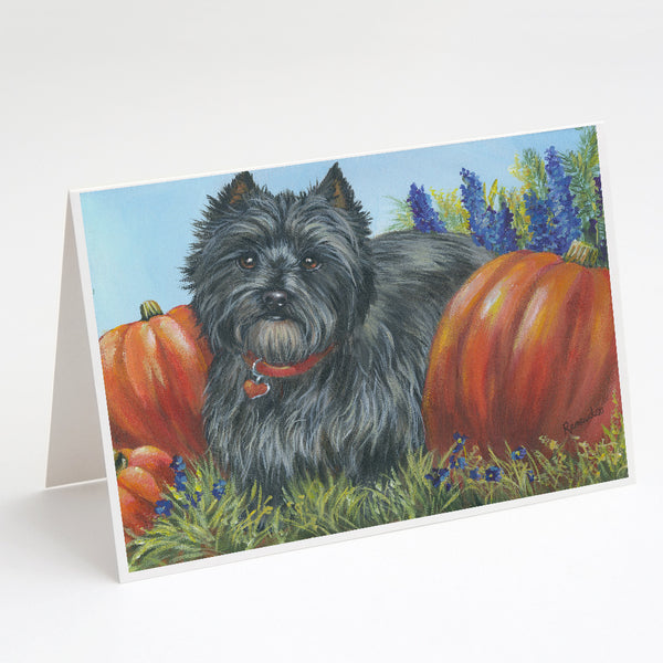 Buy this Cairn Terrier Mom's Pumpkins Greeting Cards and Envelopes Pack of 8