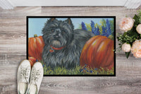 Cairn Terrier Mom's Pumpkins Indoor or Outdoor Mat 18x27 PPP3253MAT - Precious Pet Paintings