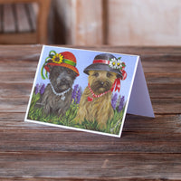 Cairn Terrier Sisters Greeting Cards and Envelopes Pack of 8