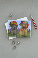 Cairn Terrier Sisters Greeting Cards and Envelopes Pack of 8