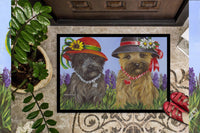Cairn Terrier Sisters Indoor or Outdoor Mat 18x27 PPP3254MAT - Precious Pet Paintings