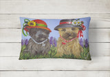 Cairn Terrier Sisters Canvas Fabric Decorative Pillow PPP3254PW1216 - Precious Pet Paintings