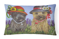 Buy this Cairn Terrier Sisters Canvas Fabric Decorative Pillow PPP3254PW1216