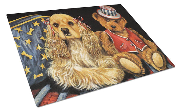 Buy this Cocker Spaniel Annie and Henri Glass Cutting Board Large PPP3256LCB