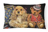 Buy this Cocker Spaniel Annie and Henri Canvas Fabric Decorative Pillow PPP3256PW1216